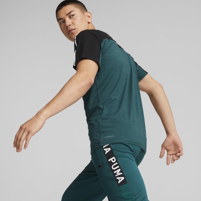 Varsity Green Lyng Skyspunnet Kortermet Trenings-t-skjorte Herre Puma På Tilbud