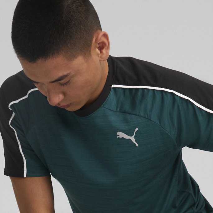 Varsity Green Lyng Skyspunnet Kortermet Trenings-t-skjorte Herre Puma På Tilbud