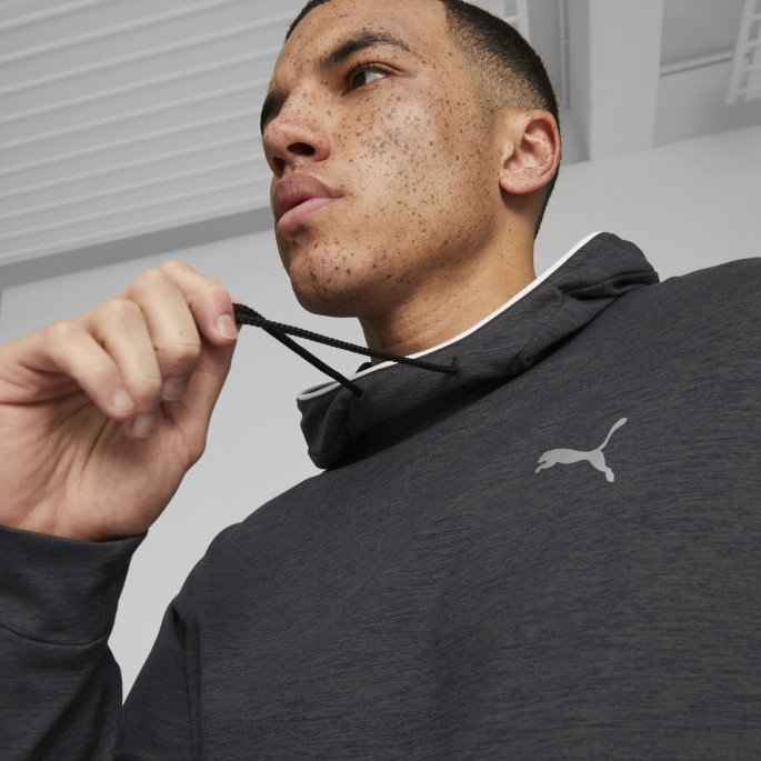 Puma På Tilbud Skyspunnet Trenings-hettegenser For Menn Svart Lyng