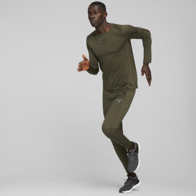 Puma På Tilbud Formstrikk Sømløs Trening Joggere Menn Skogen Natt