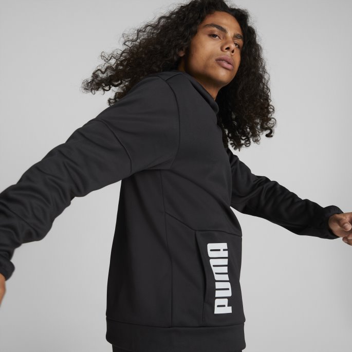 Svart Tog Hele Dagen Pwrfleece Hette Treningsgenser For Menn Puma På Tilbud