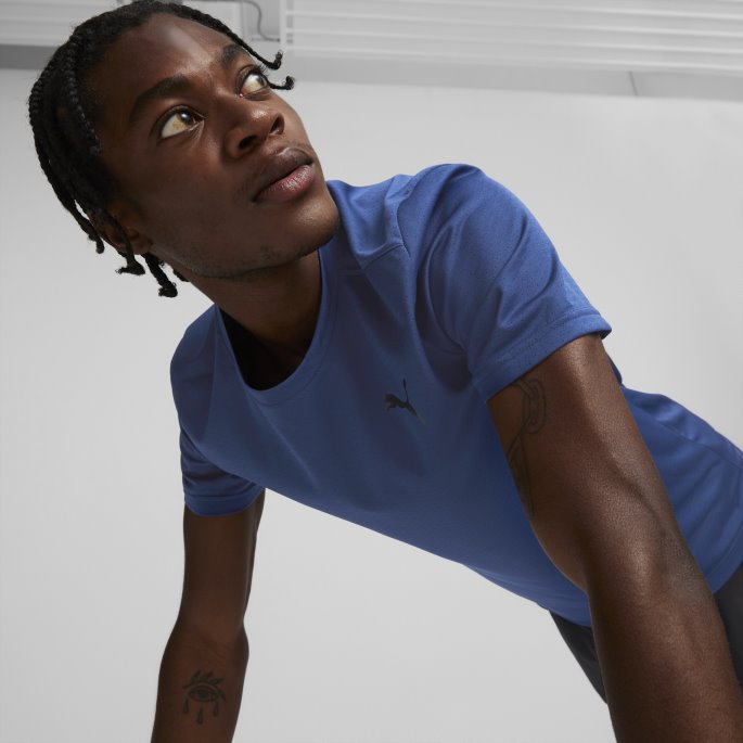 Blazing Blue Puma På Tilbud Favoritt Blaster Treningsskjorte For Menn