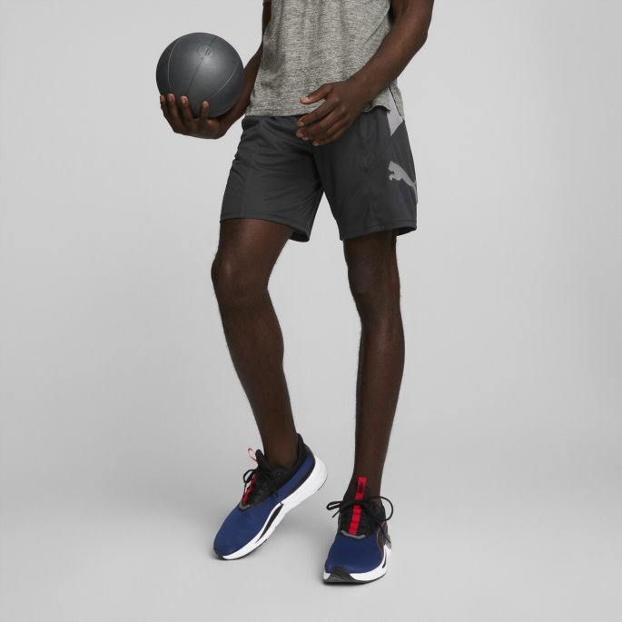 Favoritt Katt Strikket 8" Treningsshorts Menn Svart Puma På Salg