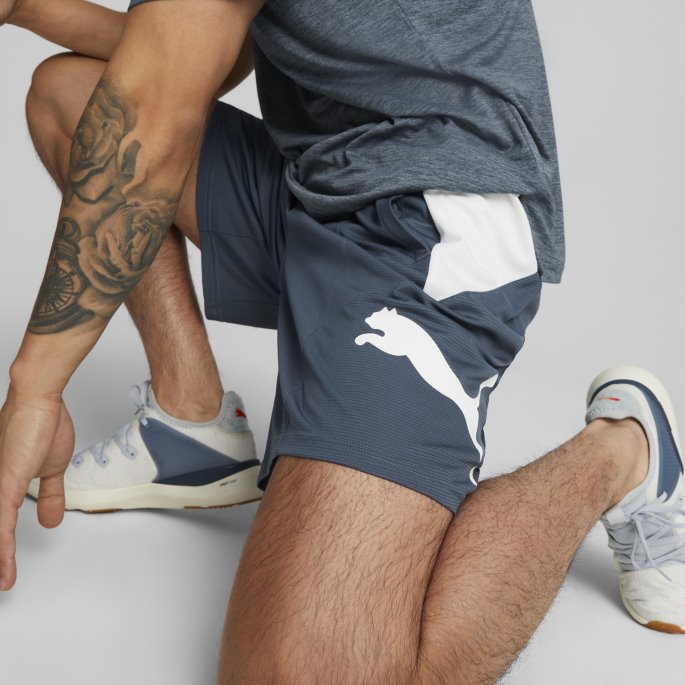 Favorittkatt Herrestrikk 8" Treningsshorts Puma På Tilbud Kveldshimmel
