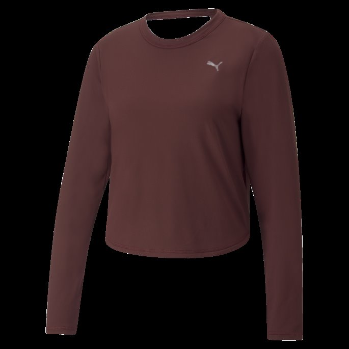 Puma På Tilbud Skyspunnet Langermet Treningstopp For Kvinner Aubergine