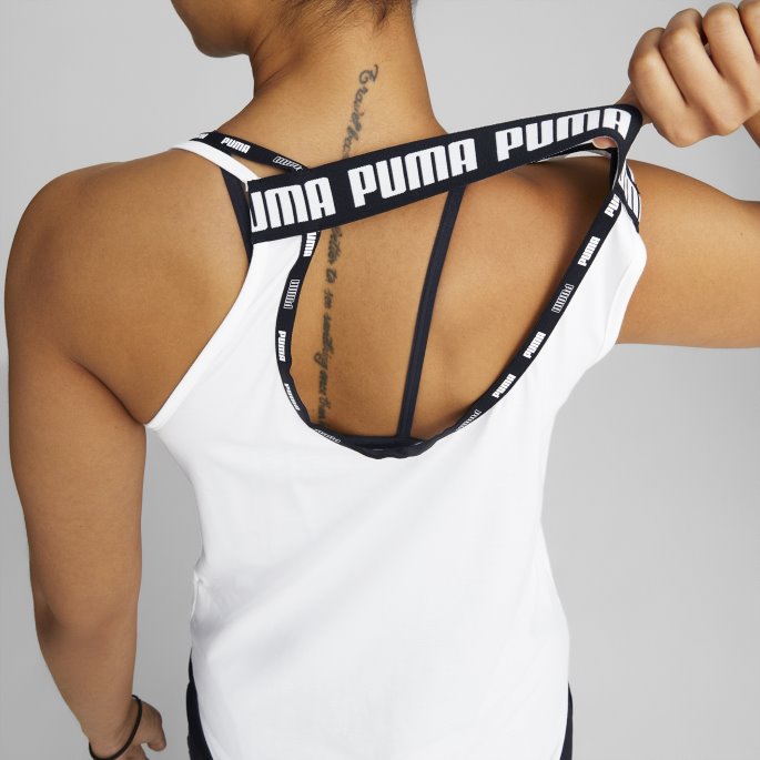 Puma På Tilbud Hvit Sterk Tri-blend Treningsskjorte Dame