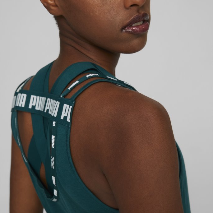 Sterk Tri-blend Treningsskjorte Damer Puma På Tilbud Varsity Green