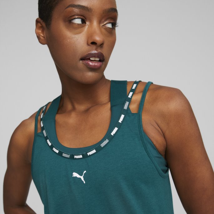 Sterk Tri-blend Treningsskjorte Damer Puma På Tilbud Varsity Green
