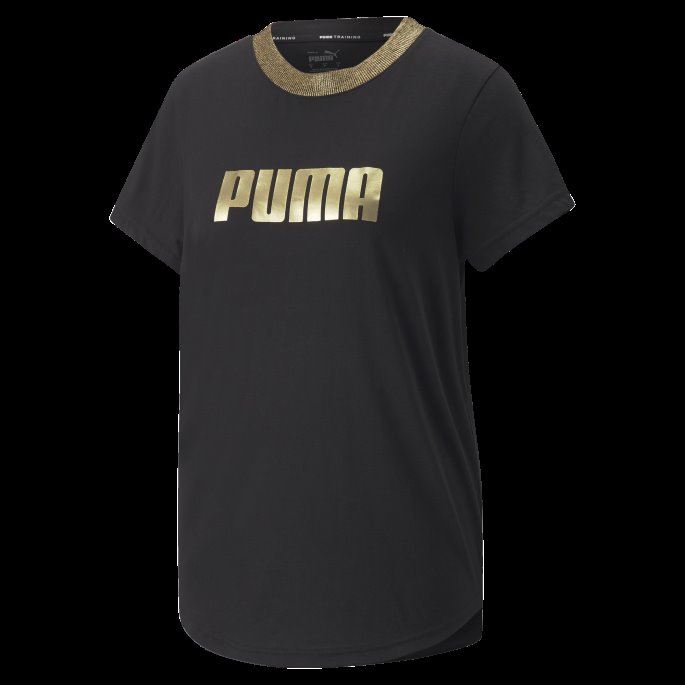 Deco Glam Kortermet Treningsskjorte For Kvinner Svart-deco Glam Puma På Salg