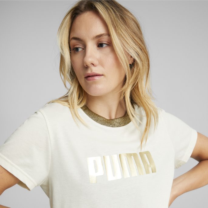 Deco Glam Kortermet Treningsskjorte For Kvinner Puma På Tilbud Uberørt