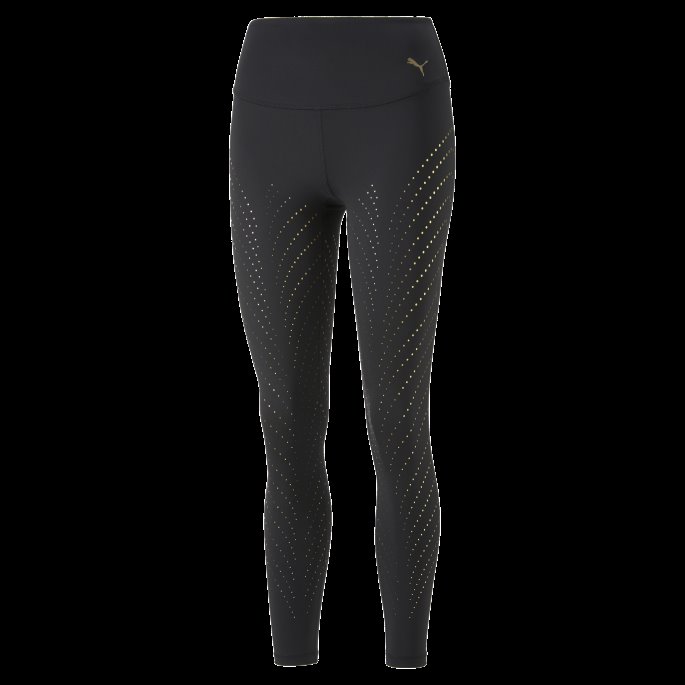 Forever Luxe Grafiske Treningsleggings For Kvinner Svart-deco Gulltrykk Puma På Salg