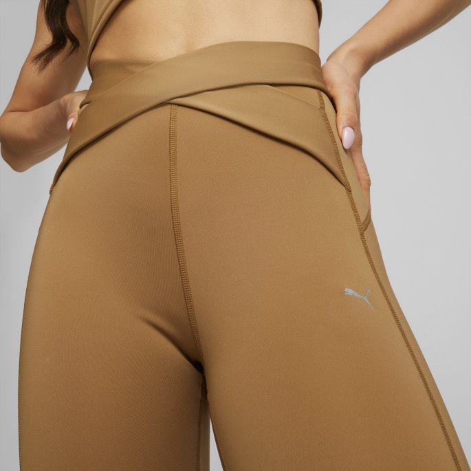Puma På Salg Desert Tan Mote Luksus Ellavate Høy Midje Full Lengde Treningsleggings For Kvinner