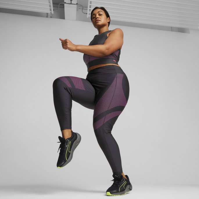 Svart-solnedgang Rosa Eversculpt Høy Midje Full Lengde Treningsleggings Kvinner Puma På Tilbud