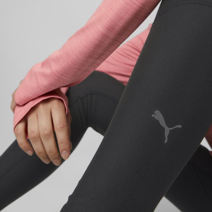 Børstet Høy Midje Løpeleggings I Full Lengde Kvinner Puma På Tilbud Svart