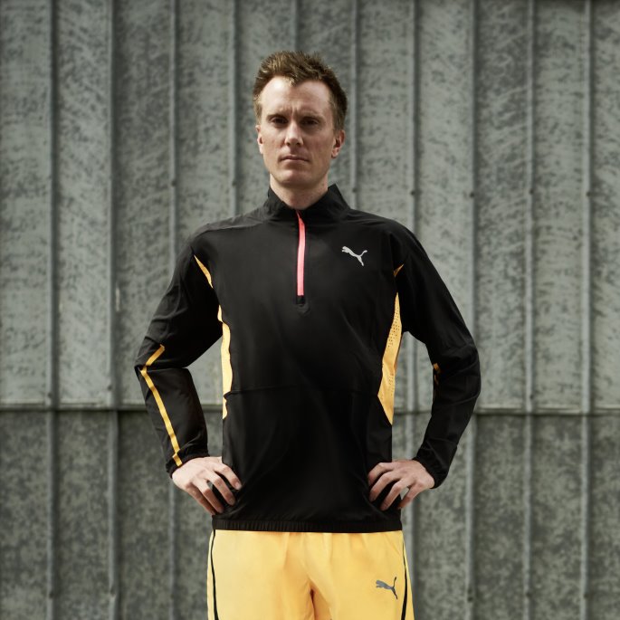 Run Ultraweave Vevd Løpejakke Menn Black-sun Stream Puma På Tilbud