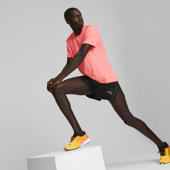 Puma På Tilbud Black Run Split Løpeshorts Herre