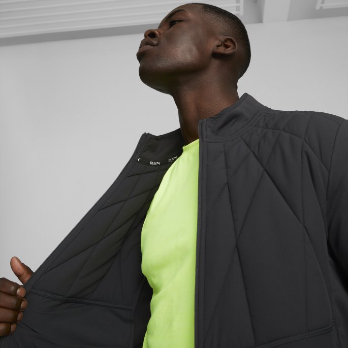 Puma På Tilbud Skyspunnet Wrmlbl Vattert Løpejakke Herre Sort