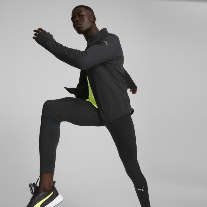 Puma På Tilbud Skyspunnet Wrmlbl Vattert Løpejakke Herre Sort