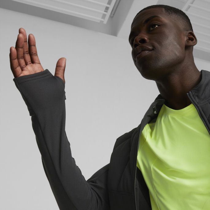 Puma På Tilbud Svart Skyspunnet Wrmlbl Vattert Løpejakke Herre