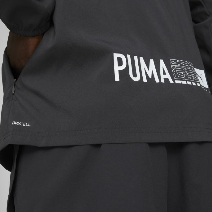 Puma På Tilbud Plcd Hette Løpejakke For Menn Svart