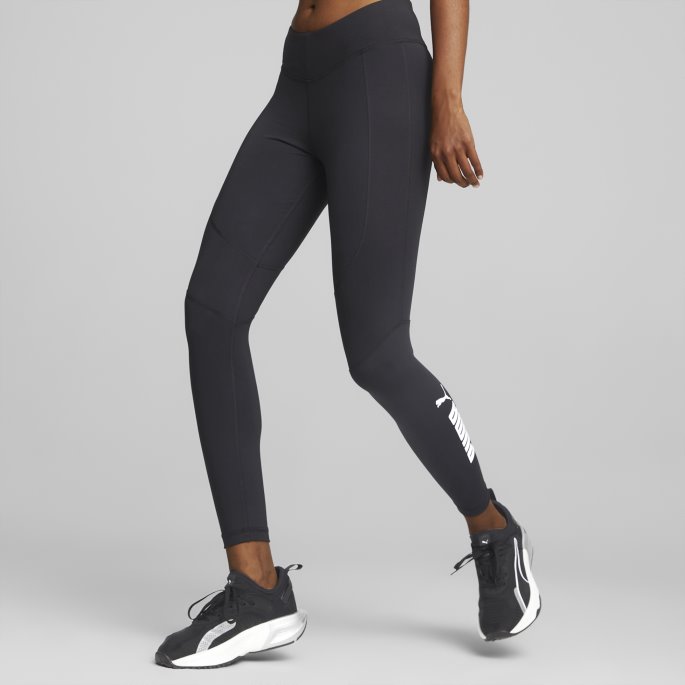 Puma På Tilbud Favorittlogo Høy Midje 7-8 Treningsleggings Dame Svart