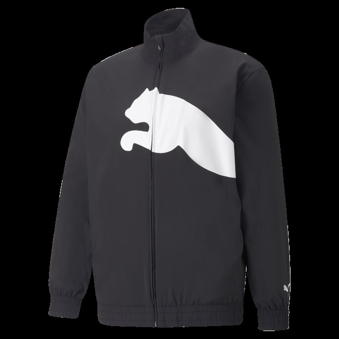 Stor Katt Vevd Treningsjakke Herre Sort Puma På Salg