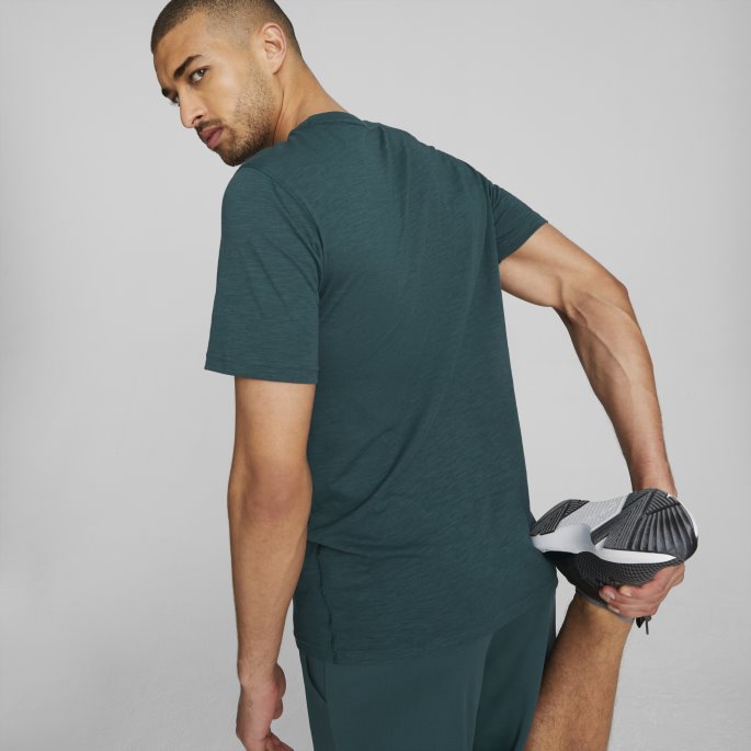Ytelse Slagord Katt Trening Tee Menn Varsity Green Puma På Salg