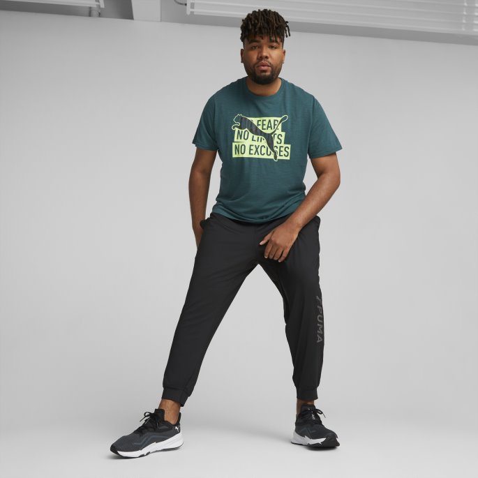 Ytelse Slagord Katt Trening Tee Menn Varsity Green Puma På Salg