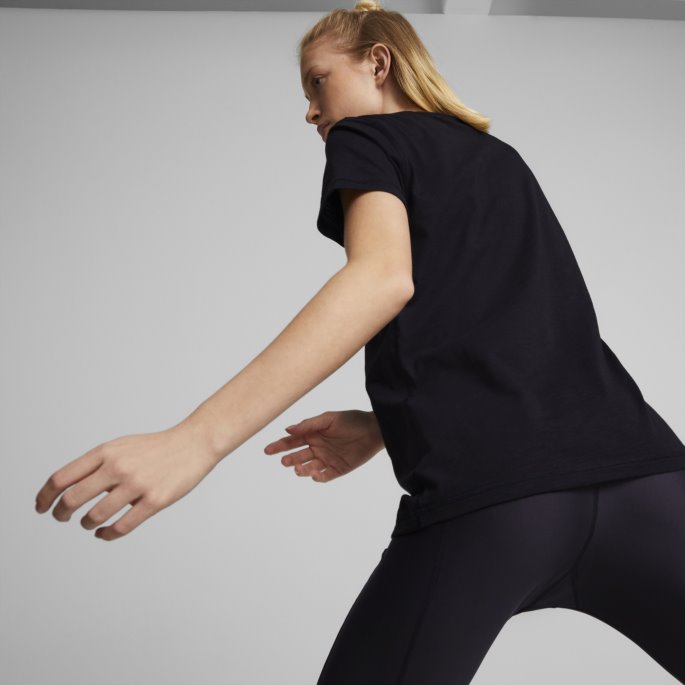 Svart Logo Fyll Treningsskjorte For Kvinner Puma På Salg