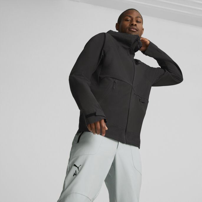 årstider Regncellejakke Herre Sort Puma På Tilbud