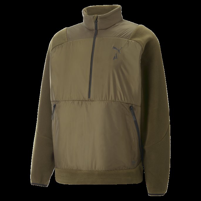Puma På Tilbud Sesonger Herre Fleece Løpegenser Dyp Oliven