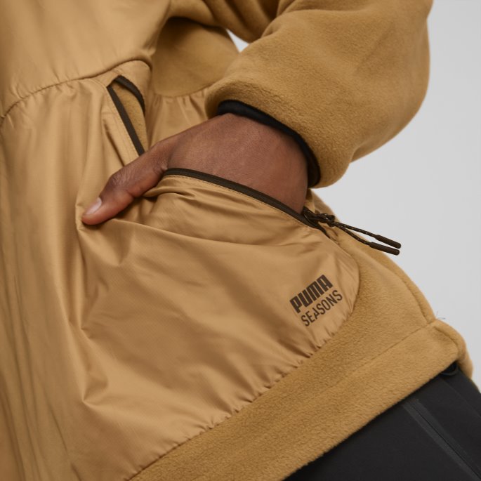 Desert Tan Puma På Tilbud Sesonger Fleece Løpegenser Menn