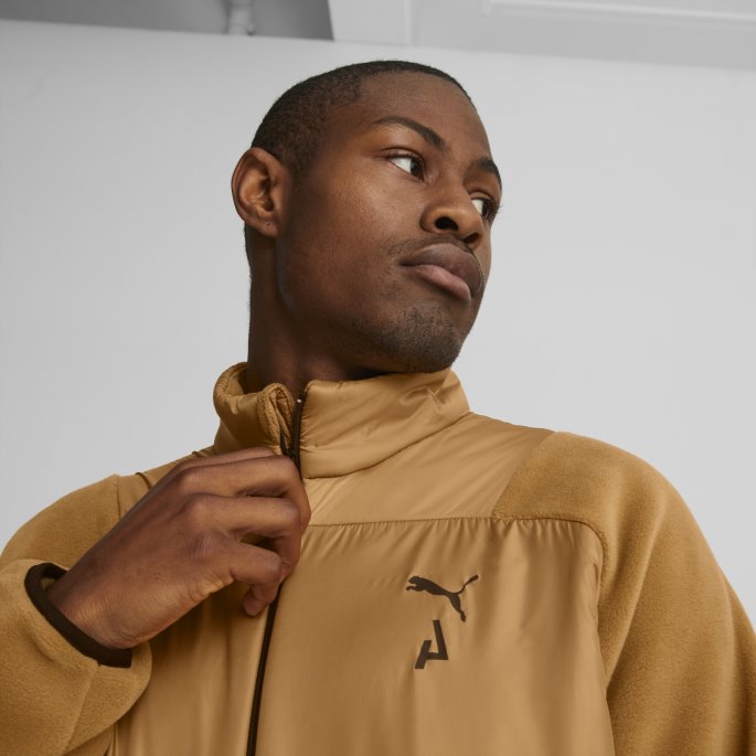 Puma På Tilbud Desert Tan Sesonger Fleece-løpegenser For Menn