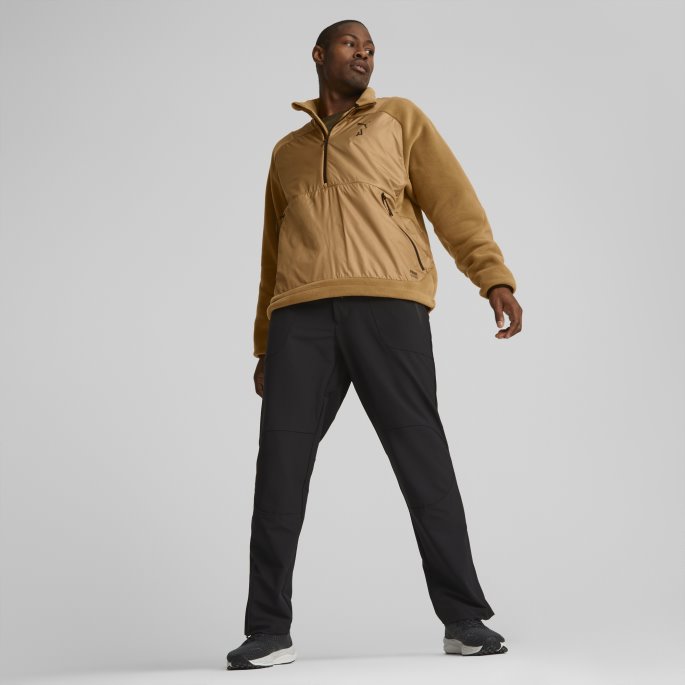 Puma På Tilbud Desert Tan Sesonger Fleece-løpegenser For Menn