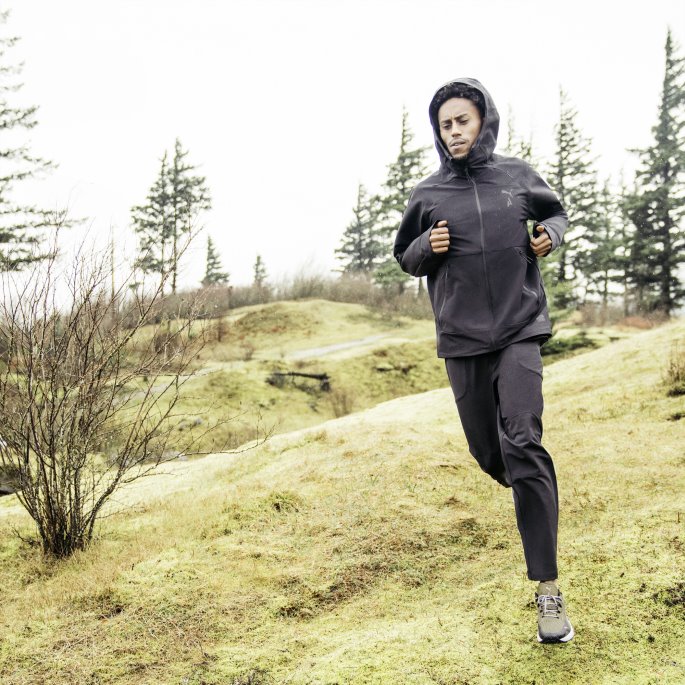 årstider Regncellebukser Herre Sort Puma På Tilbud