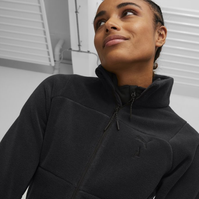 Black Seasons Helglidelås Fleece Dame Puma På Tilbud