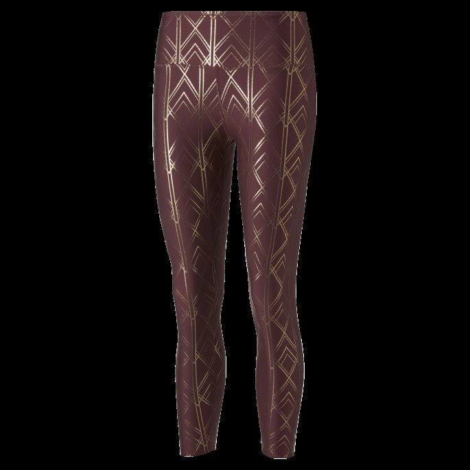 Puma På Tilbud Aubergine-deco Glam Metallic Deco Glam Kvinner Høy Midje 7-8 Treningstights