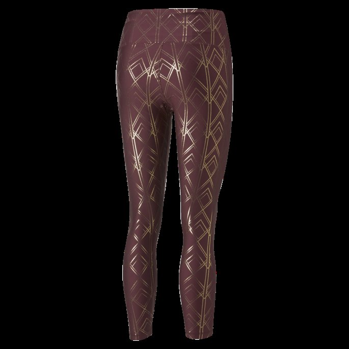 Puma På Tilbud Aubergine-deco Glam Metallic Deco Glam Kvinner Høy Midje 7-8 Treningstights