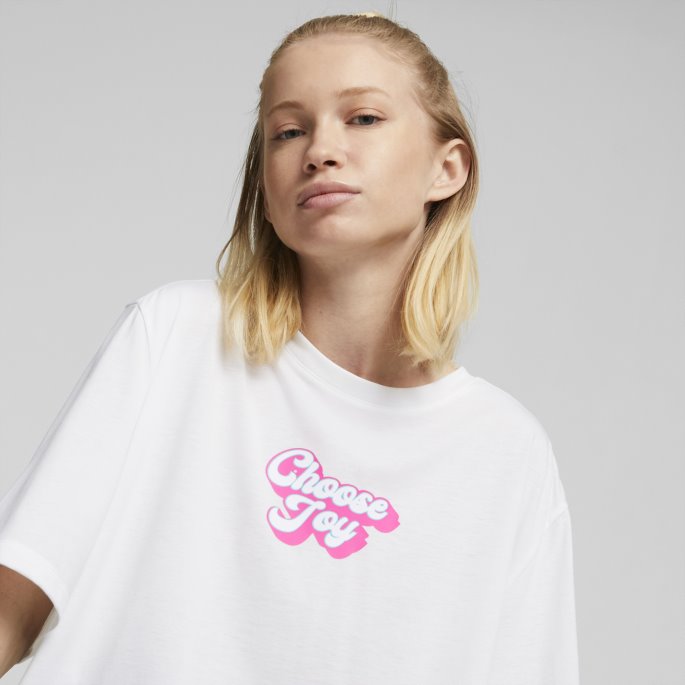 Puma På Tilbud X Vektstang For Pupper Kvinners Trening Crop Top Hvit