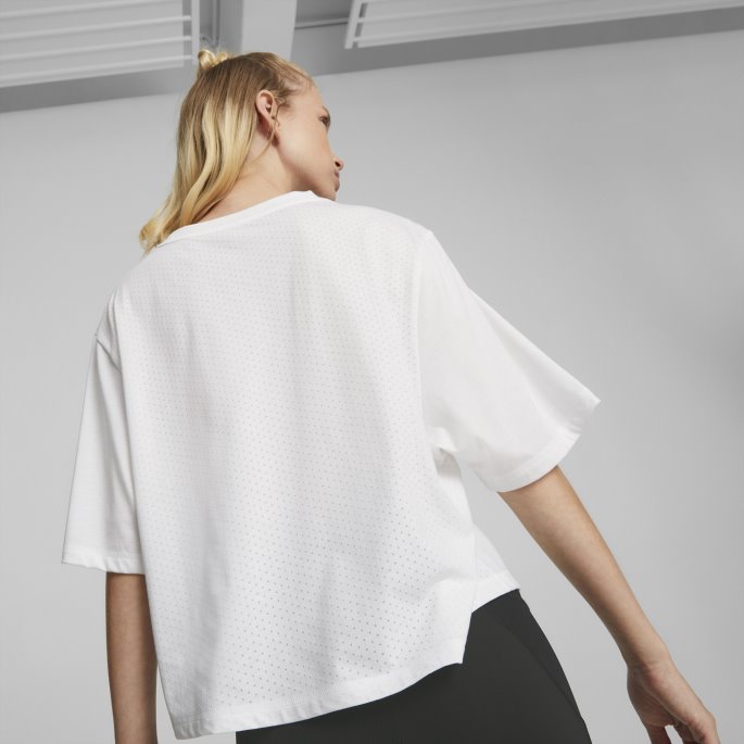 Puma På Tilbud X Vektstang For Pupper Kvinners Trening Crop Top Hvit
