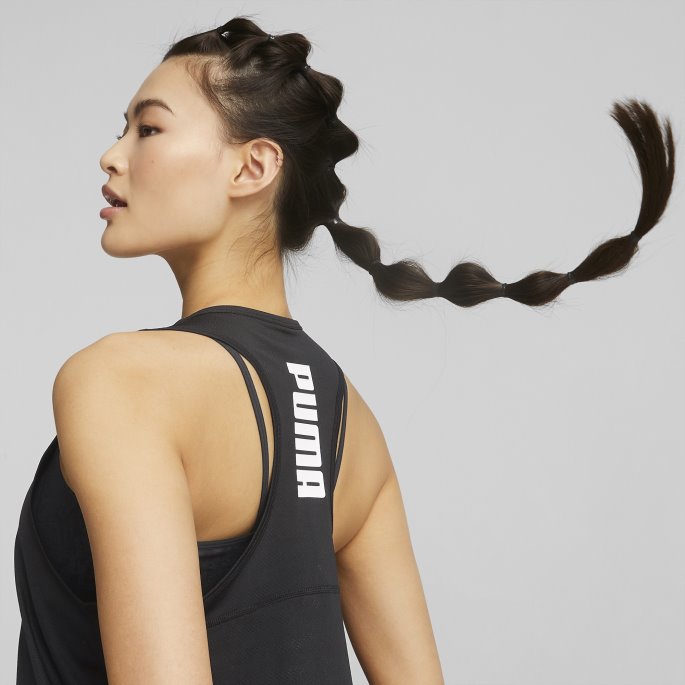 Puma På Salg Tog Hele Dagen Trening Tank Topp Dame Svart