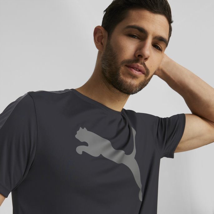 Puma På Tilbud Passform Logo Herre Treningsskjorte Svart