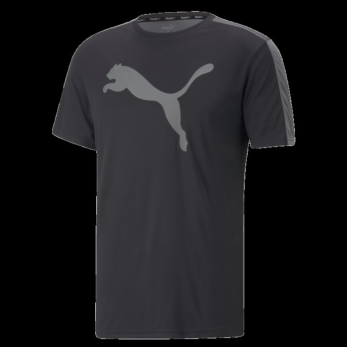 Puma På Tilbud Passform Logo Herre Treningsskjorte Svart