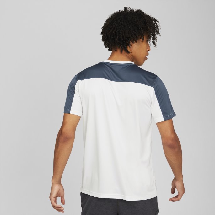 Puma På Tilbud Passform Logo Herre Treningsskjorte Hvit