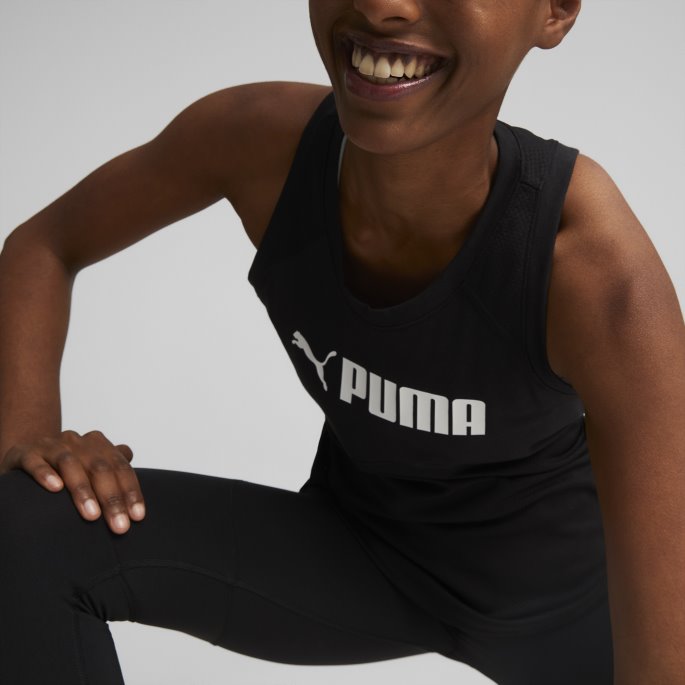 Puma På Tilbud Passform Logo Treningsgenser For Kvinner Svart