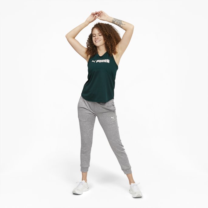 Puma På Tilbud Passform Logo Treningsgenser For Kvinner Varsity Green