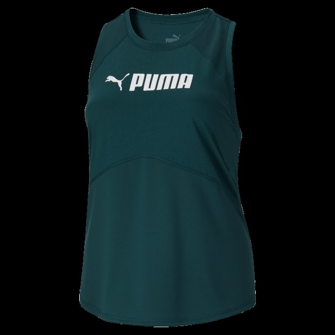 Puma På Tilbud Passform Logo Treningsgenser For Kvinner Pl Varsity Green