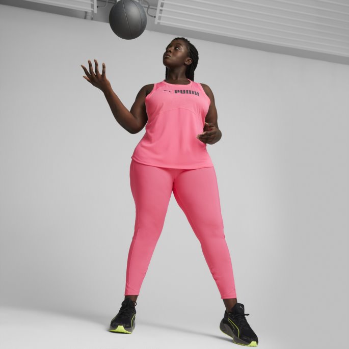 Puma På Tilbud Passform Logo Treningsgenser For Kvinner Pl Solnedgang Rosa