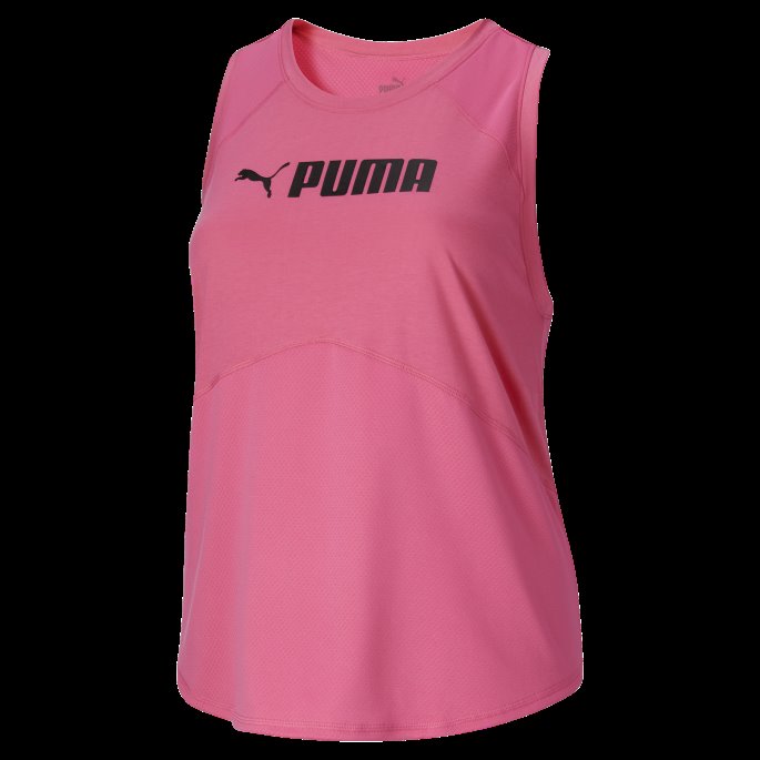 Puma På Tilbud Passform Logo Treningsgenser For Kvinner Pl Solnedgang Rosa