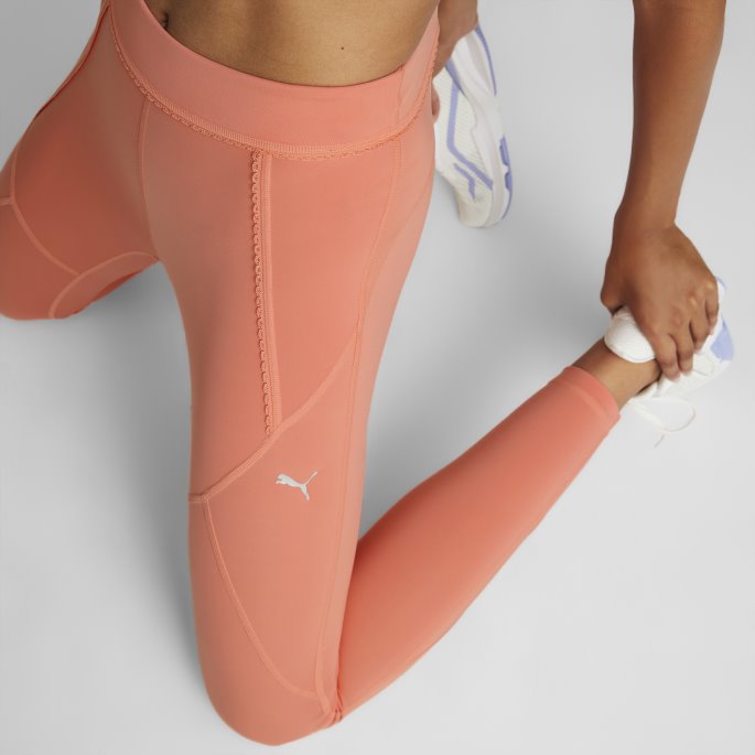 Puma På Tilbud X Pamela Reif Kamskjell Kontur Trening Leggings Kvinner Brente Koraller